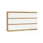 Cómoda 6 gavetas 120 cm Top E Shop Malwa — Artisan Oak / branco, aglomerado