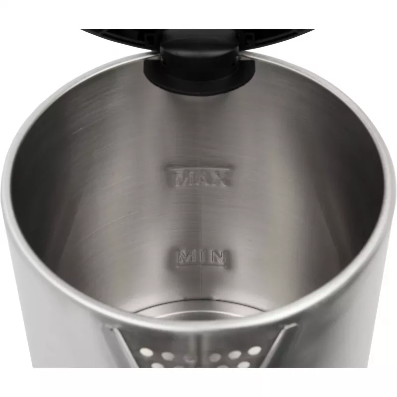 Chaleira elétrica Clatronic 1,5 L 2200 W preto aço inoxidável