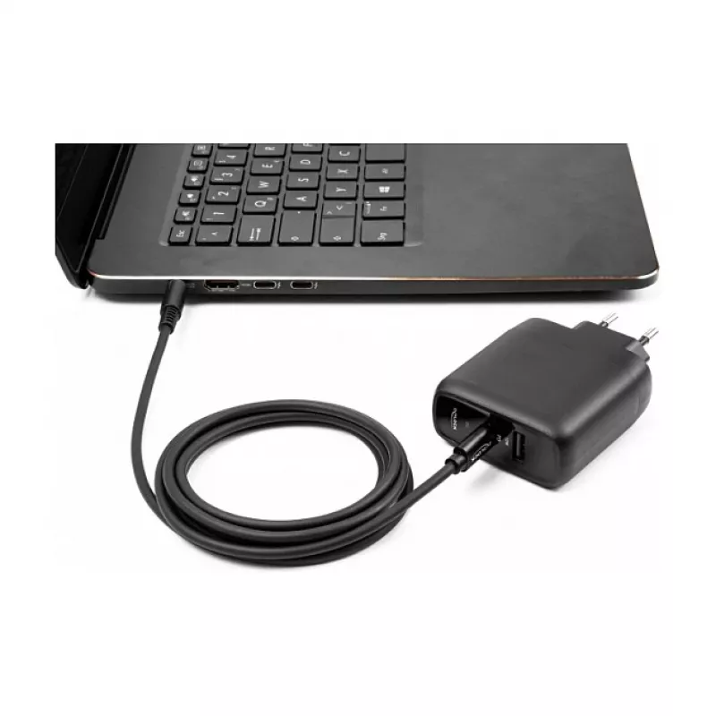 Cabo de carregamento para portátil DeLOCK USB Type-C macho para Dell 4.5 x 3.0 mm macho 1,5 m 20 V