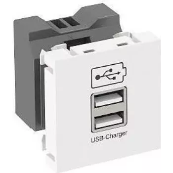 OBO carregador USB com corrente de carga de 2,1 A MTG-2UC2.1 RW1 - 45 x 45 mm (6105300)