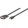 Cabo Goobay DVI-D/HDMI, dourado | 51580 | ficha DVI-D Single-Link (18+1 pinos) | ficha HDMI (Type-A) | HDMI para DVI-D | 2 m