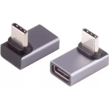 Adaptador USB-C ShiverPeaks Pro ângulo 90° 4.0 – ficha USB-C em ângulo reto, para dispositivos compatíveis com USB4/USB3.2