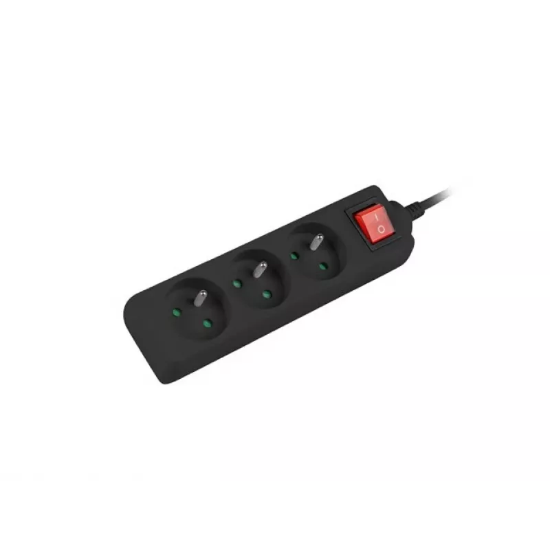 Lanberg PS1-03E-0150-BK cabo de extensão (1,5 m, preto)