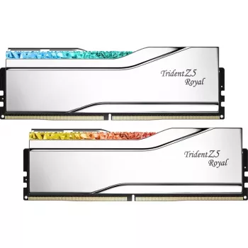 DIMM 32 GB DDR5-6000, memória RAM prateada, F5-6000J2836G16GX2-TR5S, Trident Z5 Royal RGB Silver, INTEL XMP
