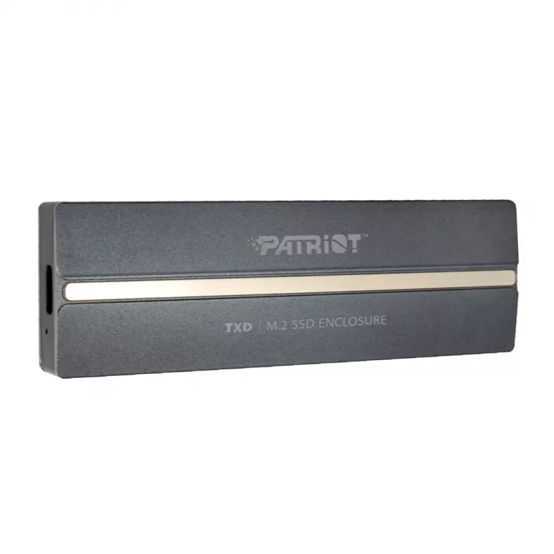 Caixa Patriot TXD PV810UPNGM para SSD M.2 NVMe, USB-C 3.2 Gen 2 (10 Gbit/s), M.2 2280, NVMe 1.3, até 8 TB, alumínio, cinzento