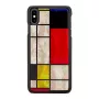 Capa para smartphone iKins para iPhone XS Max Mondrian preta – capa de proteção, concha rígida