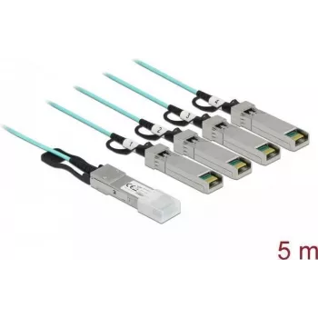 Cabo ótico ativo QSFP+ para 4 x SFP+ 5 m DeLOCK 84069