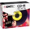 EMTEC Vinyl Look - 10 x CD-R - 700 MB (80 Min) 52x - azul, amarelo, lilás, verde, rosa - Slim Jewel Case