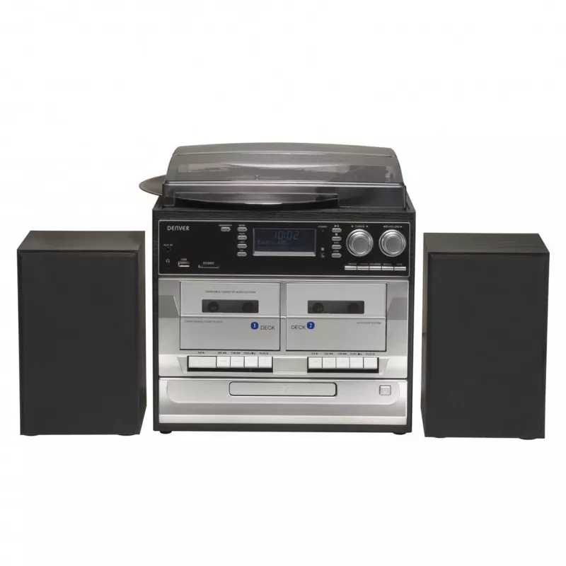 Denver MRD-166 sistema de música DAB+ com gira-discos, leitor de CD e de cassetes