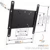 Suporte de parede Vogel's MA2010-A1 inclinável para TVs de 26–40 polegadas, peso máx. 30 kg, preto
