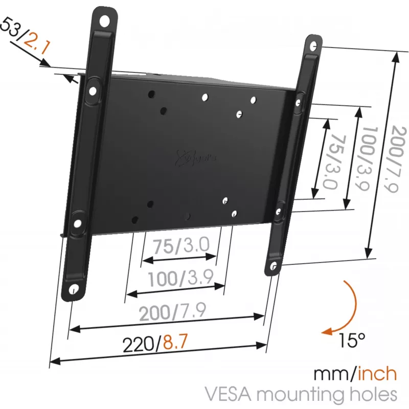 Suporte de parede Vogel's MA2010-A1 inclinável para TVs de 26–40 polegadas, peso máx. 30 kg, preto