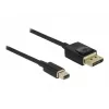 Cabo DisplayPort DeLOCK - DisplayPort (M) a Mini DisplayPort (M) - 2 m - preto - Suporte 8K