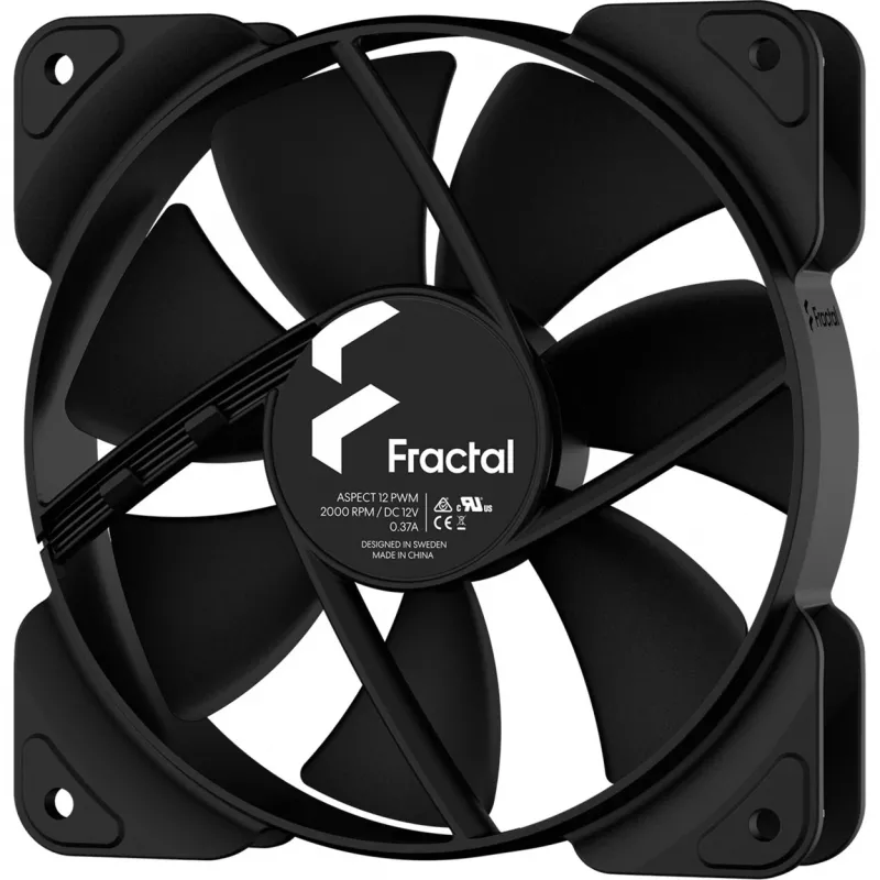 Ventoinha para caixa FRACTAL DESIGN Aspect 12 PWM 120 mm Preto