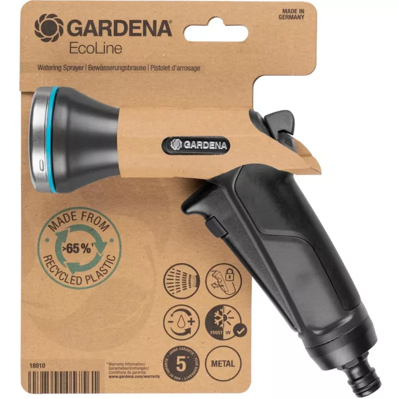 Pistola de água para jardim com bico Gardena 18910-20 plástico preto