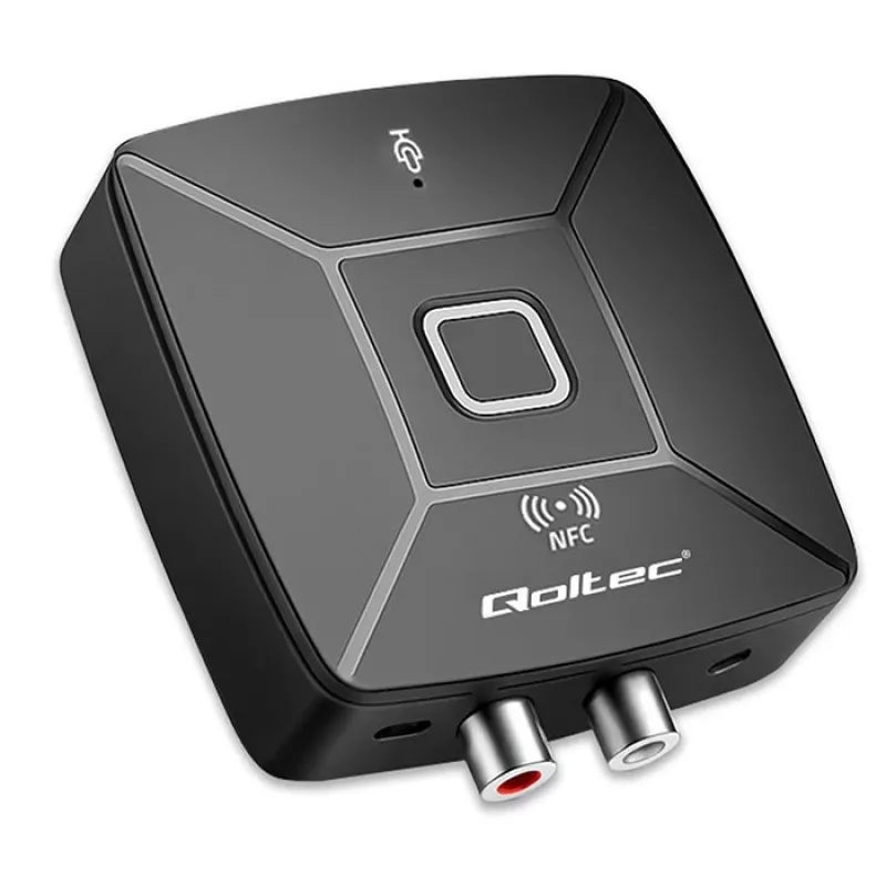 Emissor/receptor de áudio HiFi sem fios QOLTEC modelo 56981 — ponte de áudio Bluetooth/Line-In