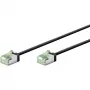Cabo de rede Goobay Ultra-Flexíveis CAT 8.1 fino U/FTP preto - ficha extra-curta 99,9% (74353)