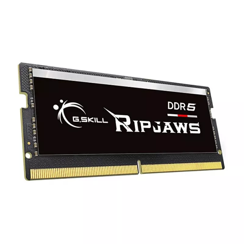 SO-DIMM 64 GB DDR5-5600 (2x 32 GB) kit duplo, memória RAM preta, F5-5600S4645A32GX2-RS, Ripjaws, INTEL XMP