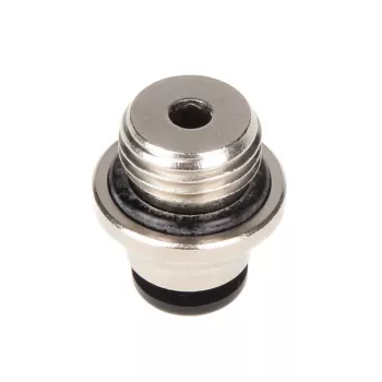 Conector aqua computer reto G1/4 polegadas macho para 6 mm ID - prateado