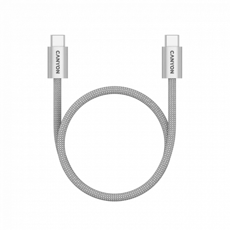 Cabo CANYON OnWire 60MG C-C 60W magnético entrançado 1m Cinzento-claro