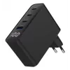 Carregador Gembird TA-UC-PDQC100LCD-01-BK para dispositivos móveis, portátil, smartphone, preto, carregamento rápido AC, interior