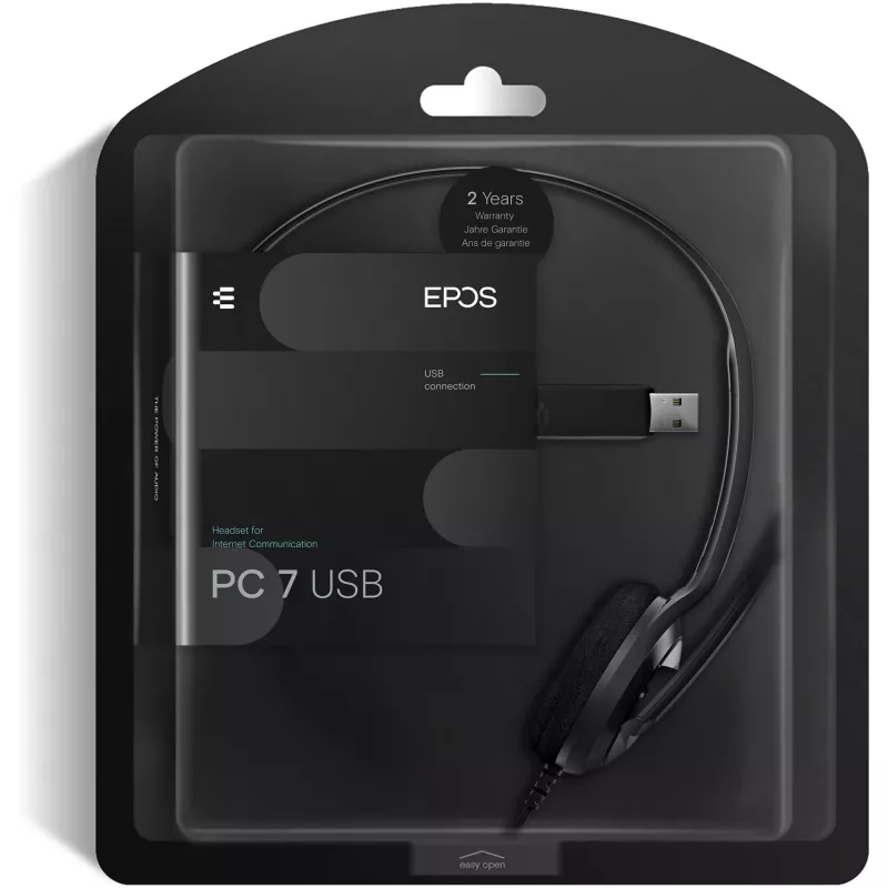 Sennheiser PC 7 USB Headset com fios arco de cabeça escritório/call center USB Type-A preto