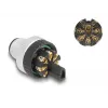 Conector M12 DeLOCK codificação A 8 pinos ficha ligação por parafuso