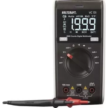 VOLTCRAFT VC131 Multímetro manual digital CAT III 250 V visor (contagens): 2000 (VC-12232380)