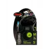 Treia retrátil flexi Black Design M — 5 m de comprimento, modelo de fita, carga máx. 25 kg, punho ergonómico