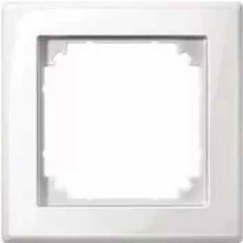 Placa de parede / tampa de interruptor Merten 478119 branco, tampa de uma peça para interruptores Merten compatíveis