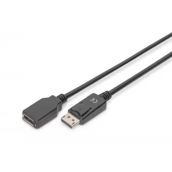 Digitus ASSMANN - Cabo de extensão DisplayPort - DisplayPort (M) - DisplayPort (F) - 2 m (DisplayPort 1.2) - moldado - preto (AK-340200-020-S)