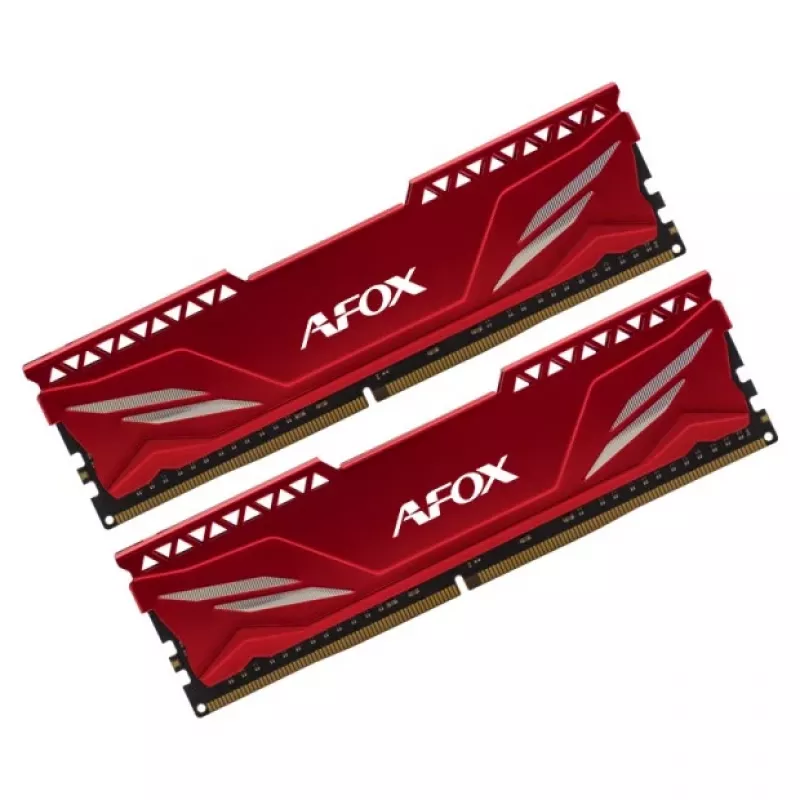 RAM DDR4 para desktop AFOX 2×16GB 3200MHz CL16 1,35V Unbuffered XMP2 vermelho