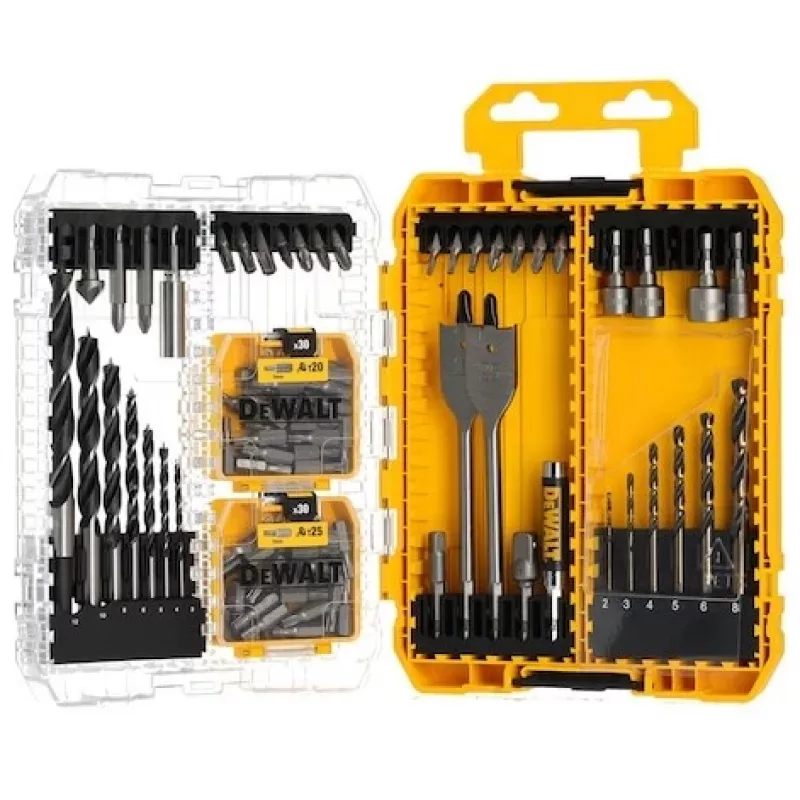 Conjunto DeWalt com 100 parafusos Pozidriv – conjunto de fixação, tamanhos sortidos para aplicações em madeira e metal