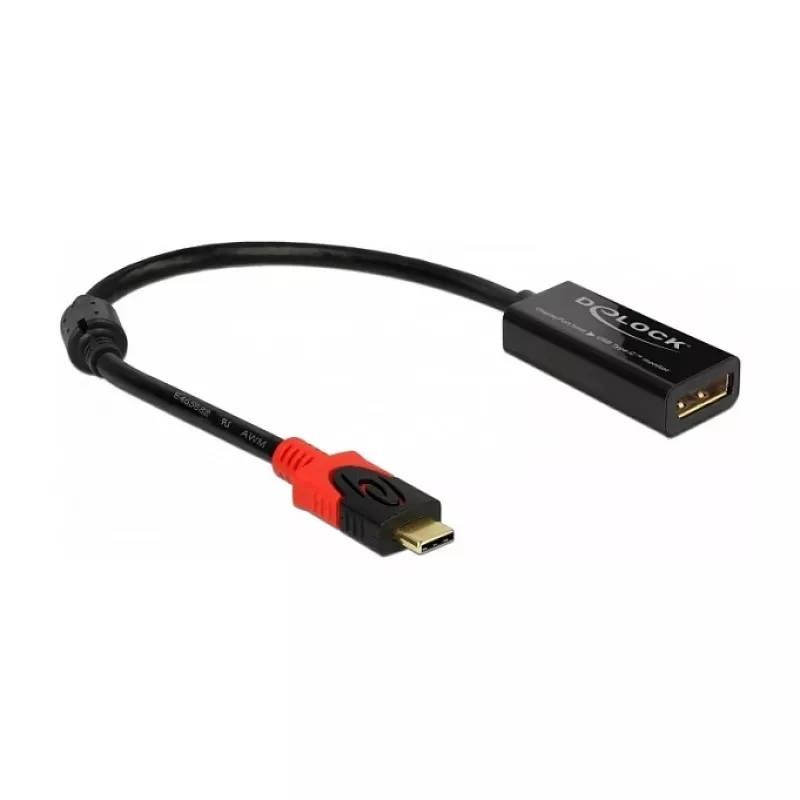 Adaptador de cabo de vídeo DeLOCK 63928 USB Type-C para DisplayPort 20 pinos