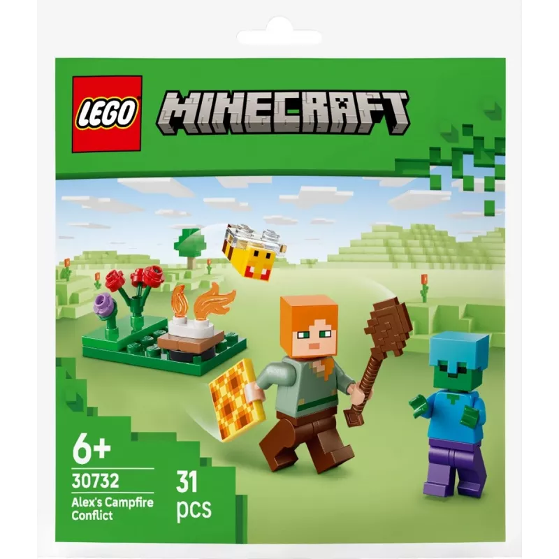 Bricks Minecraft 30732 O conflito da fogueira de Alex