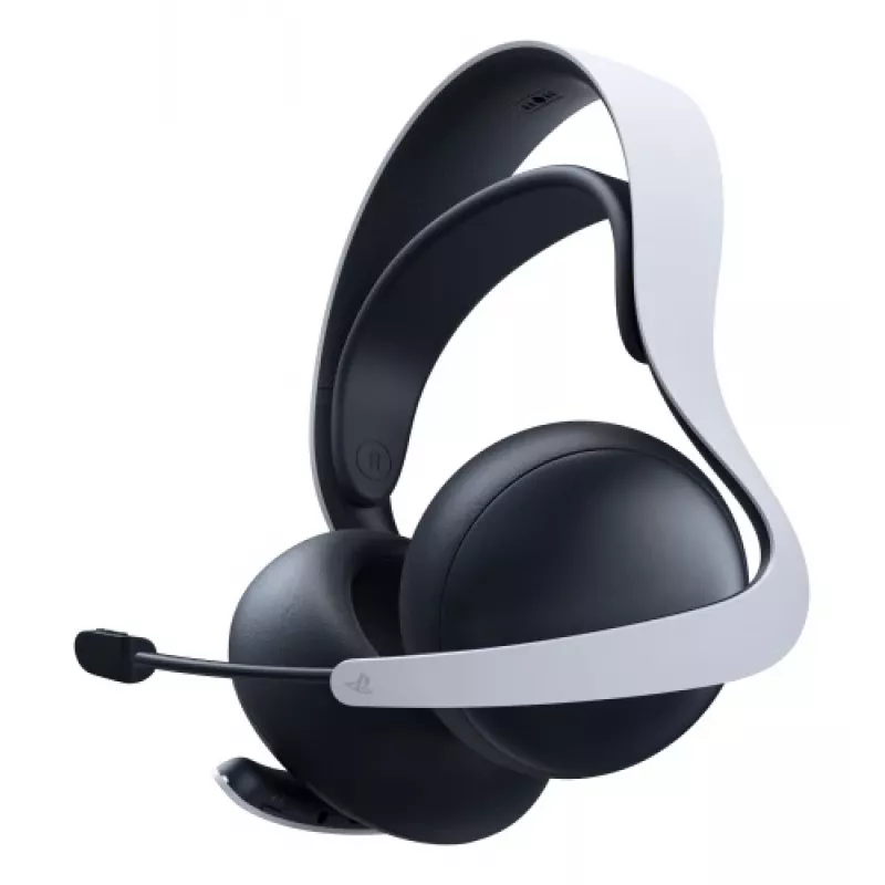 Headset Sony PULSE Elite com fios e sem fios arco de cabeça gaming Bluetooth base de carregamento preto, branco