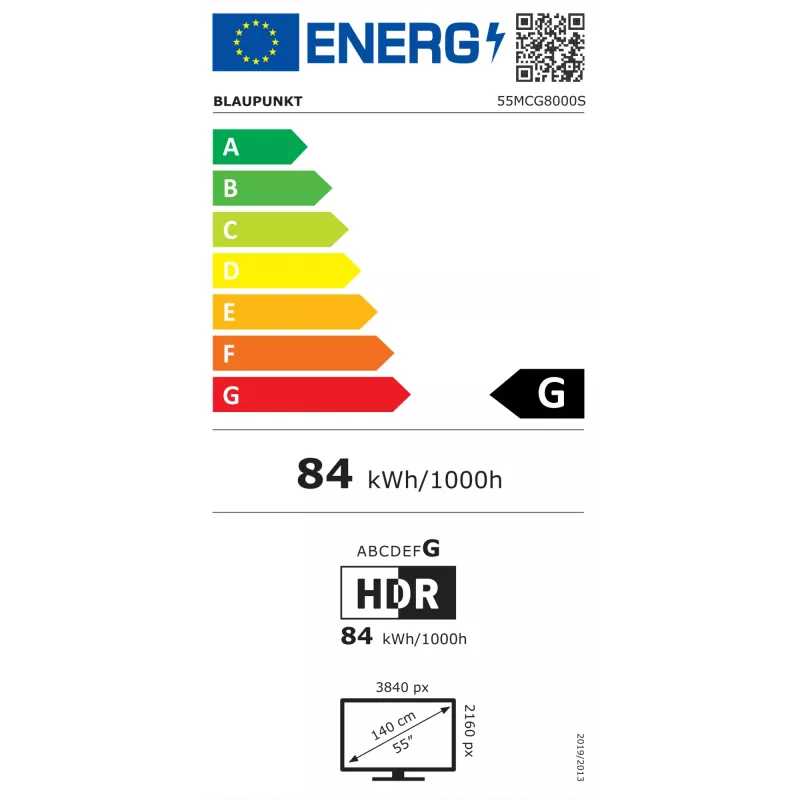 Blaupunkt Mini LED TV | 55MCG8000S | 55 polegadas | Smart TV | Google TV | Preto