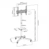 Suporte de parede para TV SBOX FS-224-2 para ecrãs de 32–55 polegadas, 35 kg de carga, VESA até 400×400