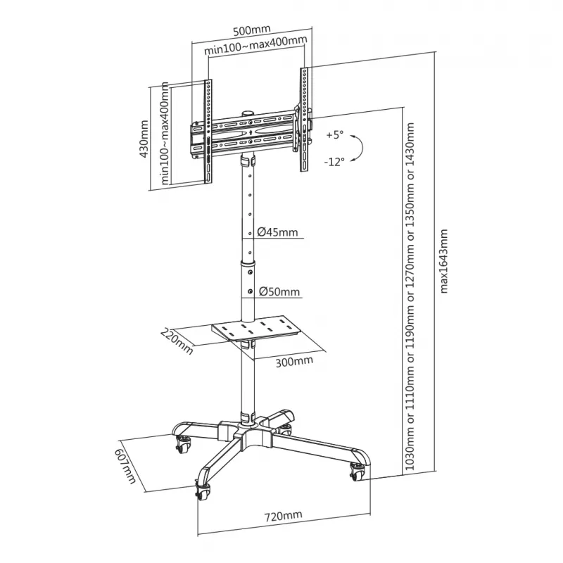 Suporte de parede para TV SBOX FS-224-2 para ecrãs de 32–55 polegadas, 35 kg de carga, VESA até 400×400