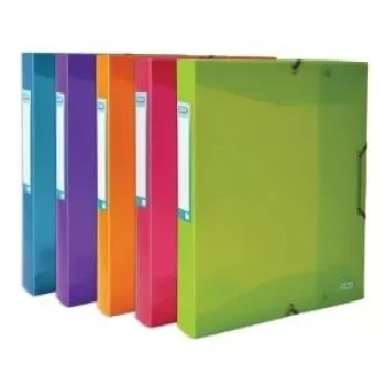 Caixa de arquivo Elba 400006525 300 folhas azul verde laranja rosa lilás