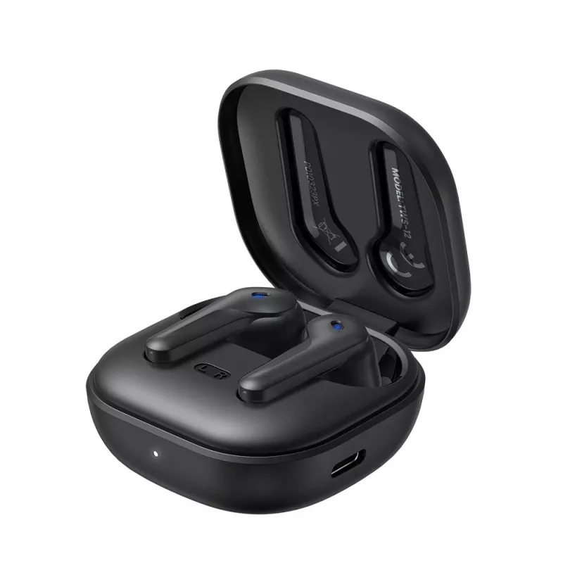 Headset in-ear TWS SAVIO TWS-12, Bluetooth 5.3, microfone integrado, preto
