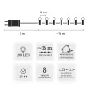 Fio de luzes LED Extralink 200 lâmpadas branco frio, diâmetro 3+ mm, comprimento 16 m