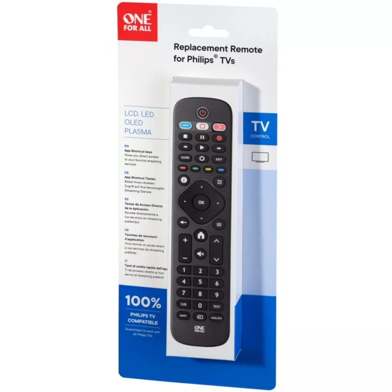 Telecomandos de substituição One For All para TV Telecomando de substituição Philips