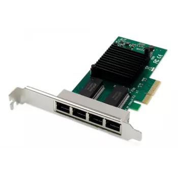 Placa de rede DIGITUS 4 portas Gigabit Ethernet, RJ45, PCI Express, Intel I350