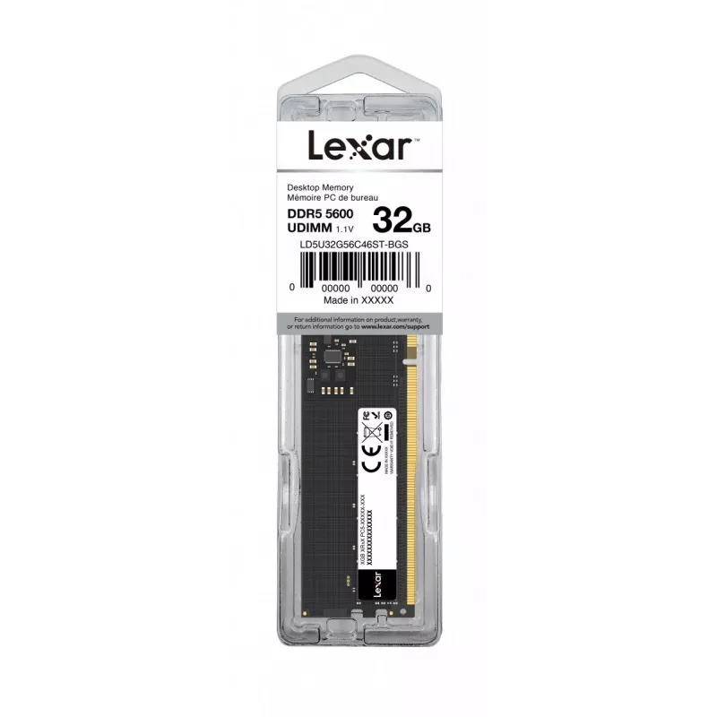 Lexar DDR5 - módulo - 32 GB - DIMM 288-PIN - 5600 MT/s / PC5-44800