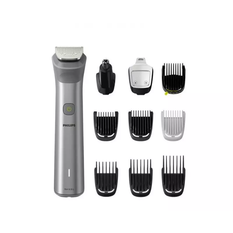 Aparador multiusos Philips MG5920/15 Série 5000, aço inoxidável, 0,5 mm, 1,6 cm, 1 mm, barba, orelhas, nariz, bateria