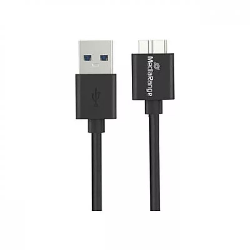 Cabo USB MediaRange MRCS240 — USB A para Micro-USB B, USB 3.2 Gen 1 (3.1 Gen 1), 1,8 m, preto