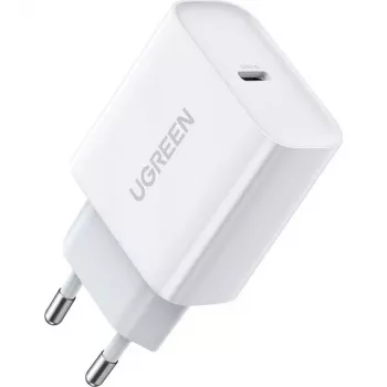 Fonte de alimentação Ugreen USB Power Delivery 3.0 Quick Charge 4.0+ 20W 3A (branco)