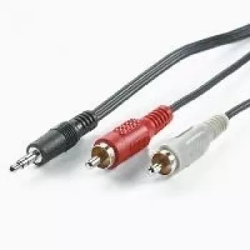 Cabo de áudio ROLINE - Mini jack estéreo macho para RCA macho
