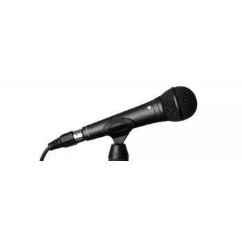 Microfone dinâmico de palco RØDE M1 — com fios XLR, 75–18.000 Hz, sensibilidade -56 dB, 320 Ω, preto