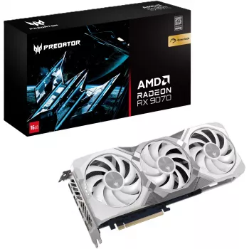 Placa gráfica Acer Predator BiFrost Radeon RX 9070 OC 16GB White Edition